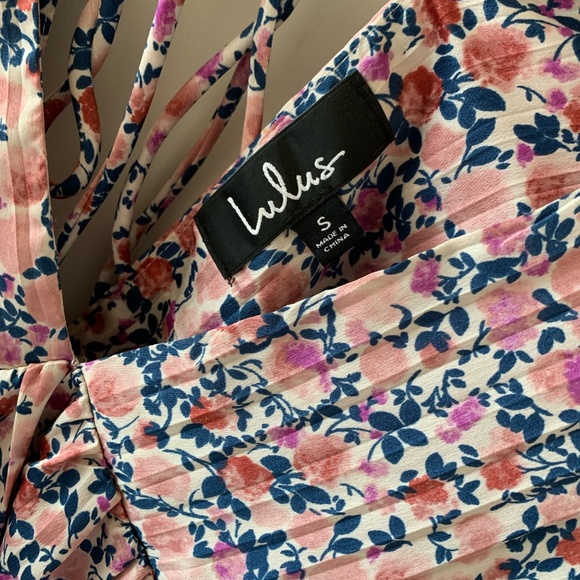 Express Yourself Blush Pink Floral Print Satin Babydoll Dress | Size S - Picture 5 of 5